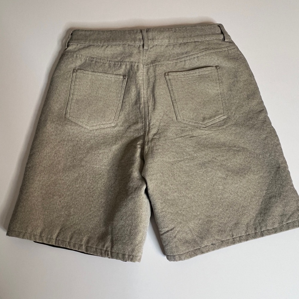 NovaMen Tapestry Landscape Graphic Shorts Mens 32 Tan Woven Scenic Streetwear